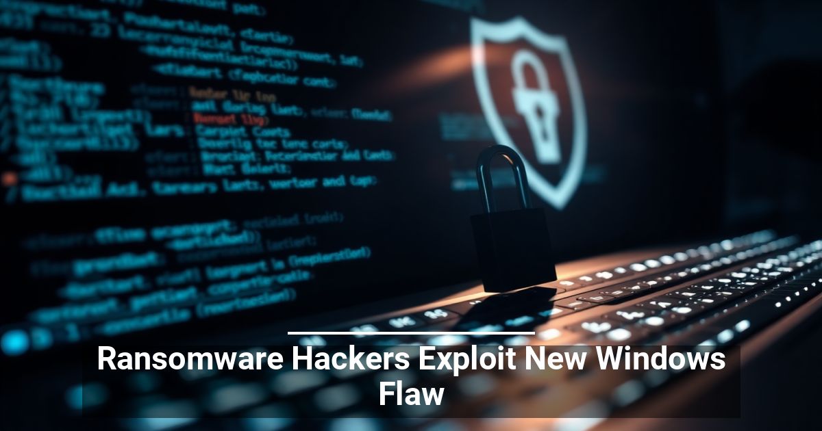 Ransomware Hackers Exploit New Windows Flaw